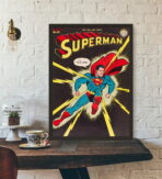 cartel vintage de superheroe