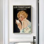 cartel de bano vintage 2