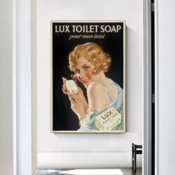 cartel de bano vintage 2