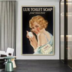 cartel de bano vintage 2