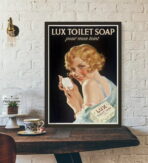 cartel de bano vintage 2