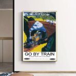 cartel de tren vintage 1