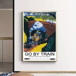 cartel de tren vintage 1