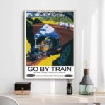 cartel de tren vintage 1