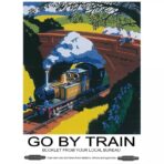 cartel de tren vintage 1