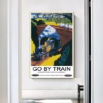 cartel de tren vintage 1