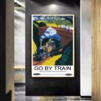 cartel de tren vintage 1