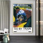 cartel de tren vintage 1