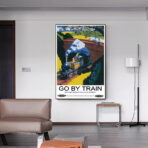 cartel de tren vintage 1
