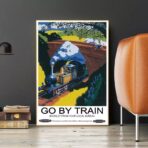 cartel de tren vintage 1