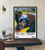 cartel de tren vintage 1