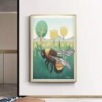 affiche abeille vintage