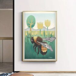 affiche abeille vintage