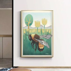 affiche abeille vintage
