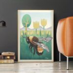 affiche abeille vintage