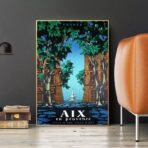 affiche vintage aix en provence