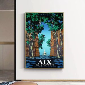 affiche vintage aix en provence