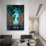 affiche vintage aix en provence