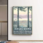 affiche vintage aix les bains