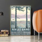 affiche vintage aix les bains