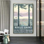 affiche vintage aix les bains