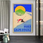 affiche vintage alpe d'huez