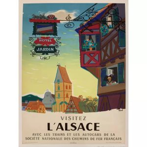 cartel vintage alsacia
