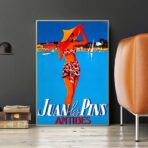 affiche vintage antibes juan les pins