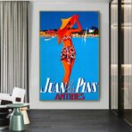 affiche vintage antibes juan les pins