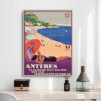 affiche vintage antibes