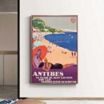 affiche vintage antibes