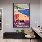affiche vintage antibes