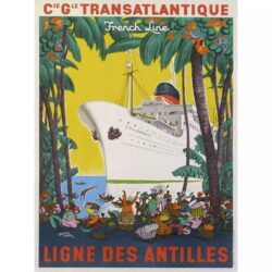 affiche vintage antilles