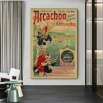 affiche vintage arcachon