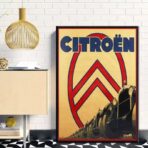 cartel de automovil vintage