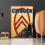 cartel de automovil vintage
