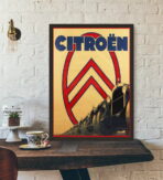 cartel de automovil vintage