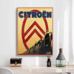 cartel de automovil vintage