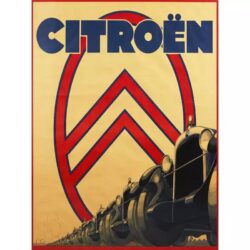 cartel de automovil vintage