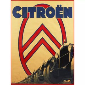 cartel de automovil vintage
