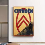 cartel de automovil vintage