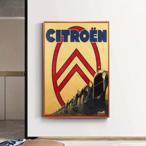 cartel de automovil vintage