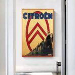 cartel de automovil vintage