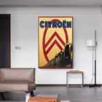 cartel de automovil vintage