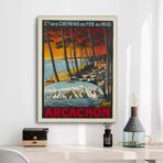 affiche vintage bassin d'arcachon