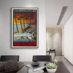 affiche vintage bassin d'arcachon