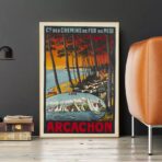 affiche vintage bassin d'arcachon