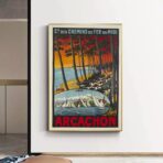 affiche vintage bassin d'arcachon