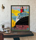 affiche vintage bateau