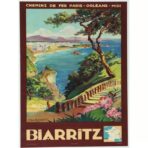affiche vintage biarritz